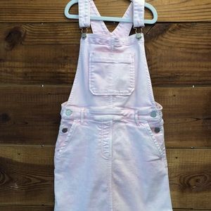 Pink Denim Skirted Overalls